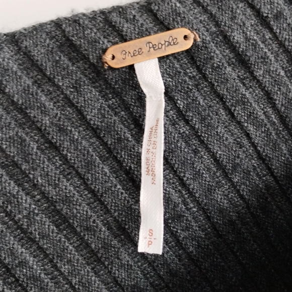 Free People Love and Harmony Gray Ribbed Knit Sweater - Picture 5 of 13
